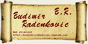 Budimir Radenković vizit kartica